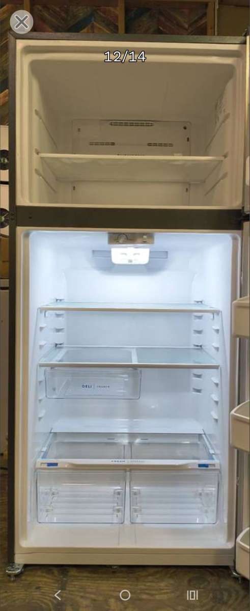 Frigidaire 19 Cu Ft Stainless Refrigerator Freezer  NEWER