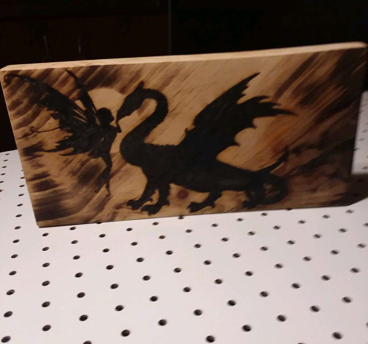 Dragon Fairy Moon pyrography