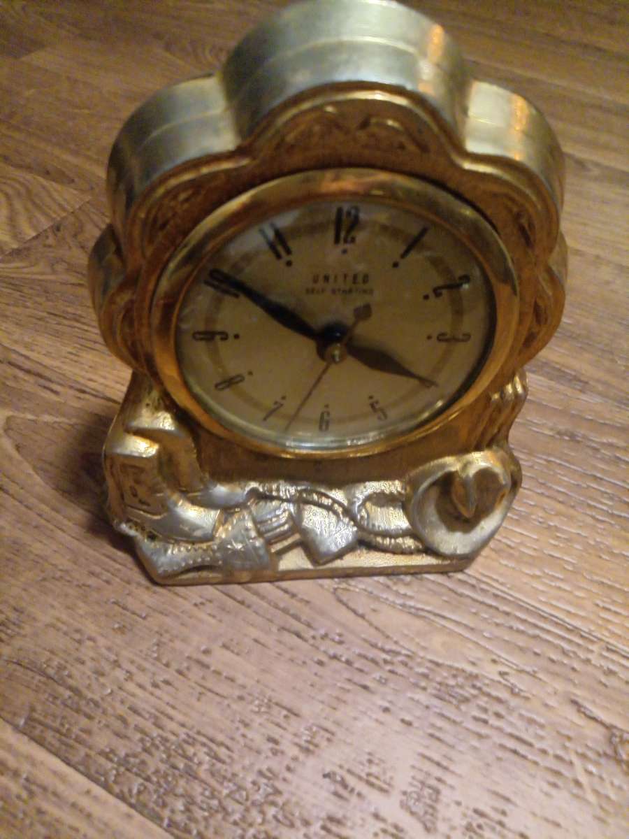 1950s United clock brass finish