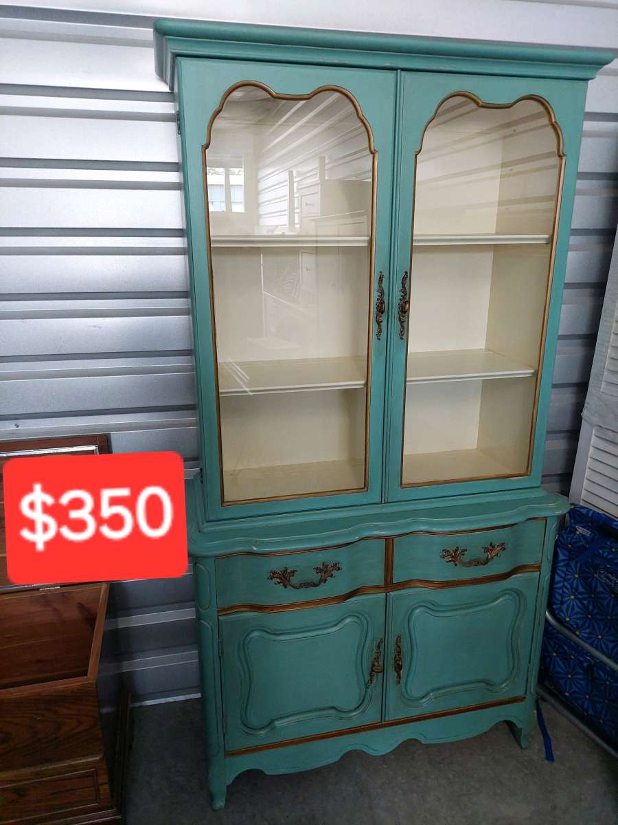 Green china cabinet
