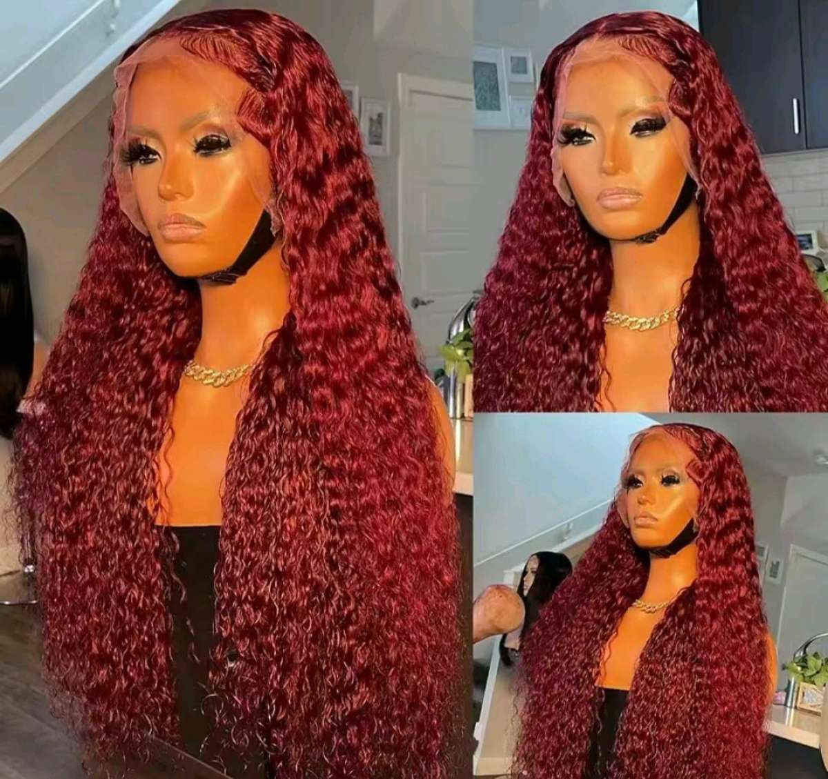 RedBurgundy Synthetic Wig