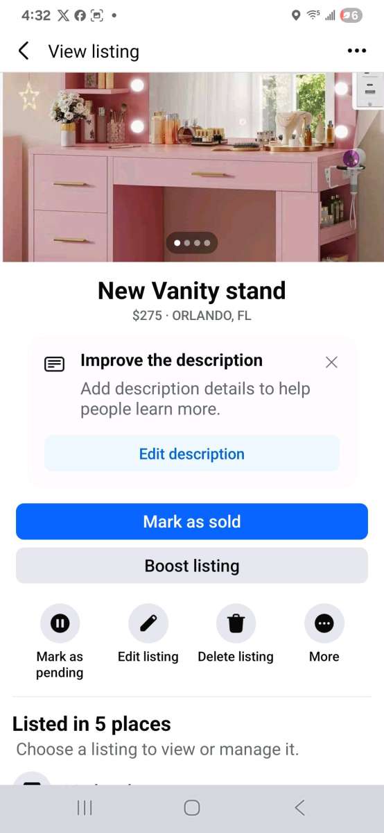 vanity stand