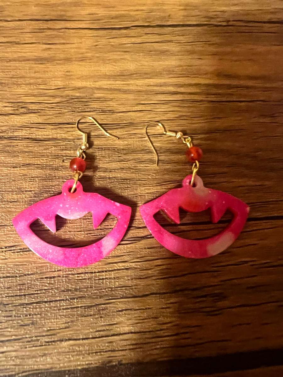 handmade resin Halloween earring