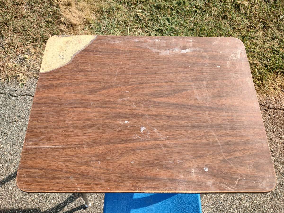 antique school desk with chair or a end table