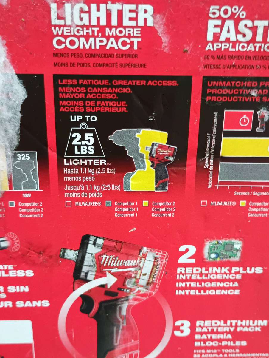 Milwaukee M12 half inch snubby compact impact and charger
