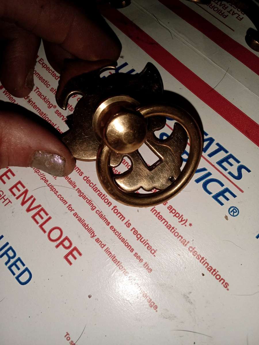 8 brass ring drawer pulls