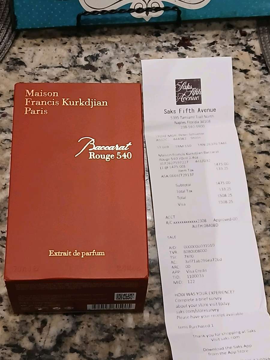 Brand new sealed Baccarat Rouge 540 EDP 100ml