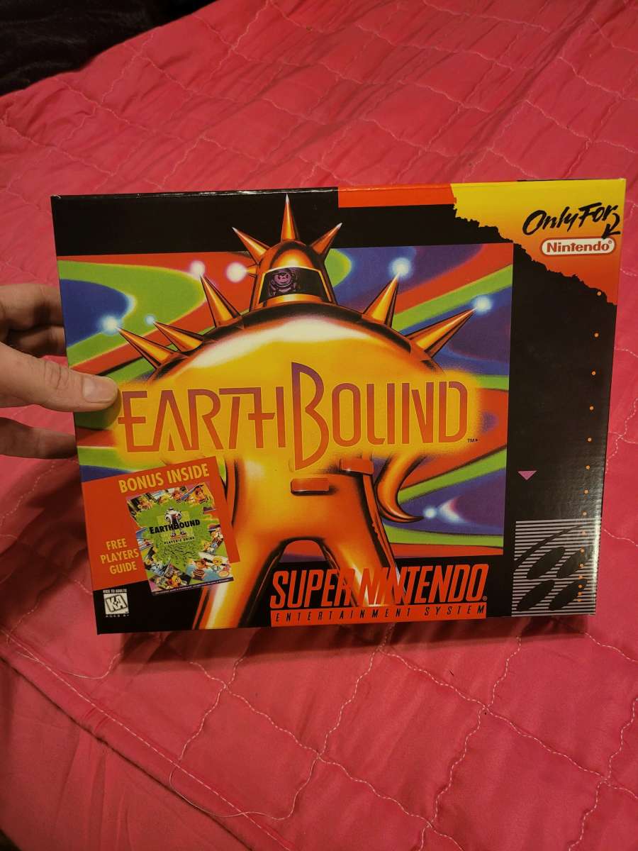 Earthbound SNES Game with Big Box and Manual