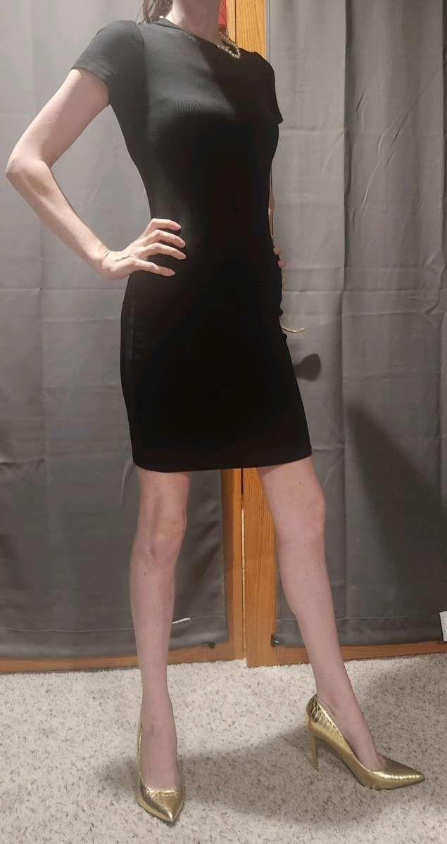 Zara elegant black bodycon dress