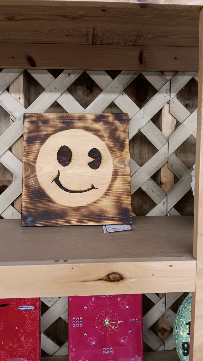 Smiley face Pyrography