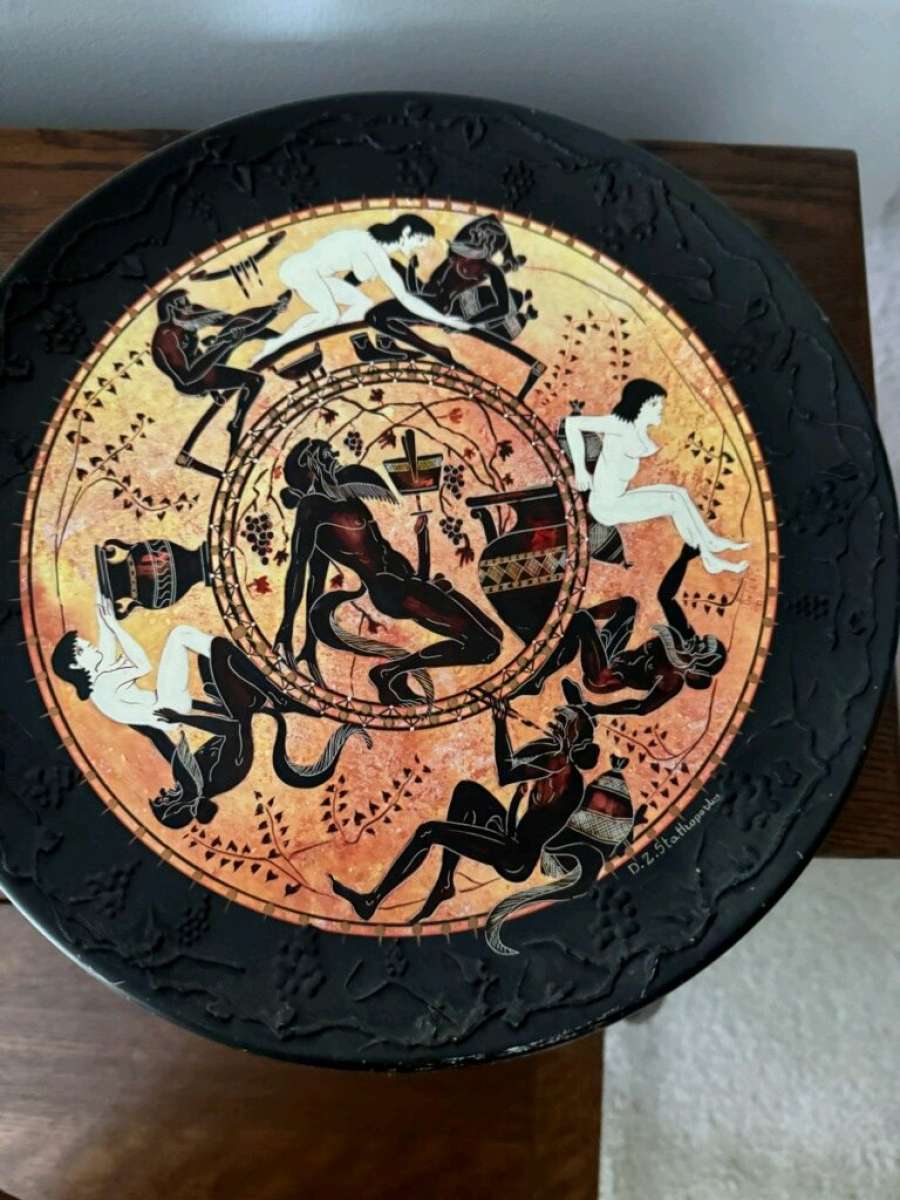 antique pottery and paintings