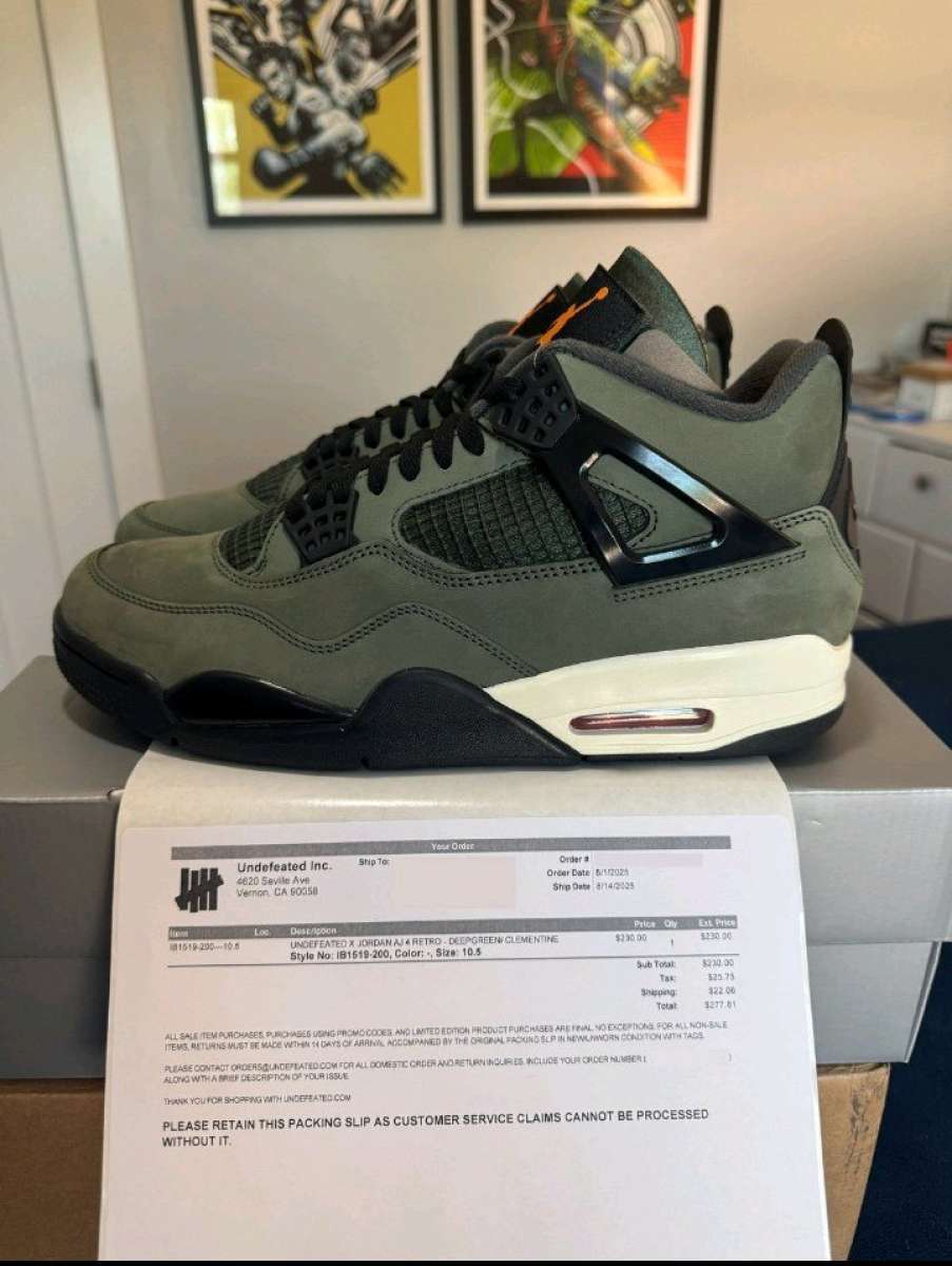 Jordan 4 retro OG SP undefeated size 10 5
