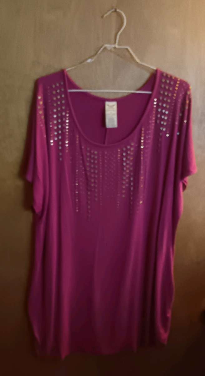 Burgundy Tunic with jeweled design