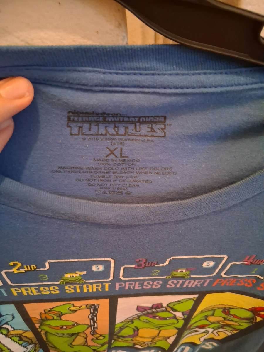 TMNT Arcade Blue T Shirt 2019 Size XL for Men