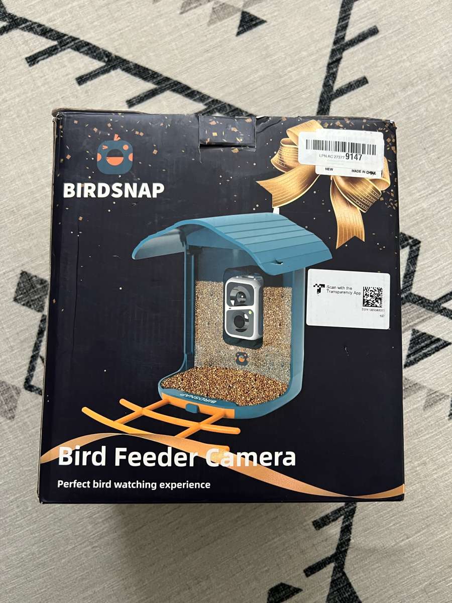 birdsnap PAV Bird Feeder with Camera Solar Panel 2K HD  64GB