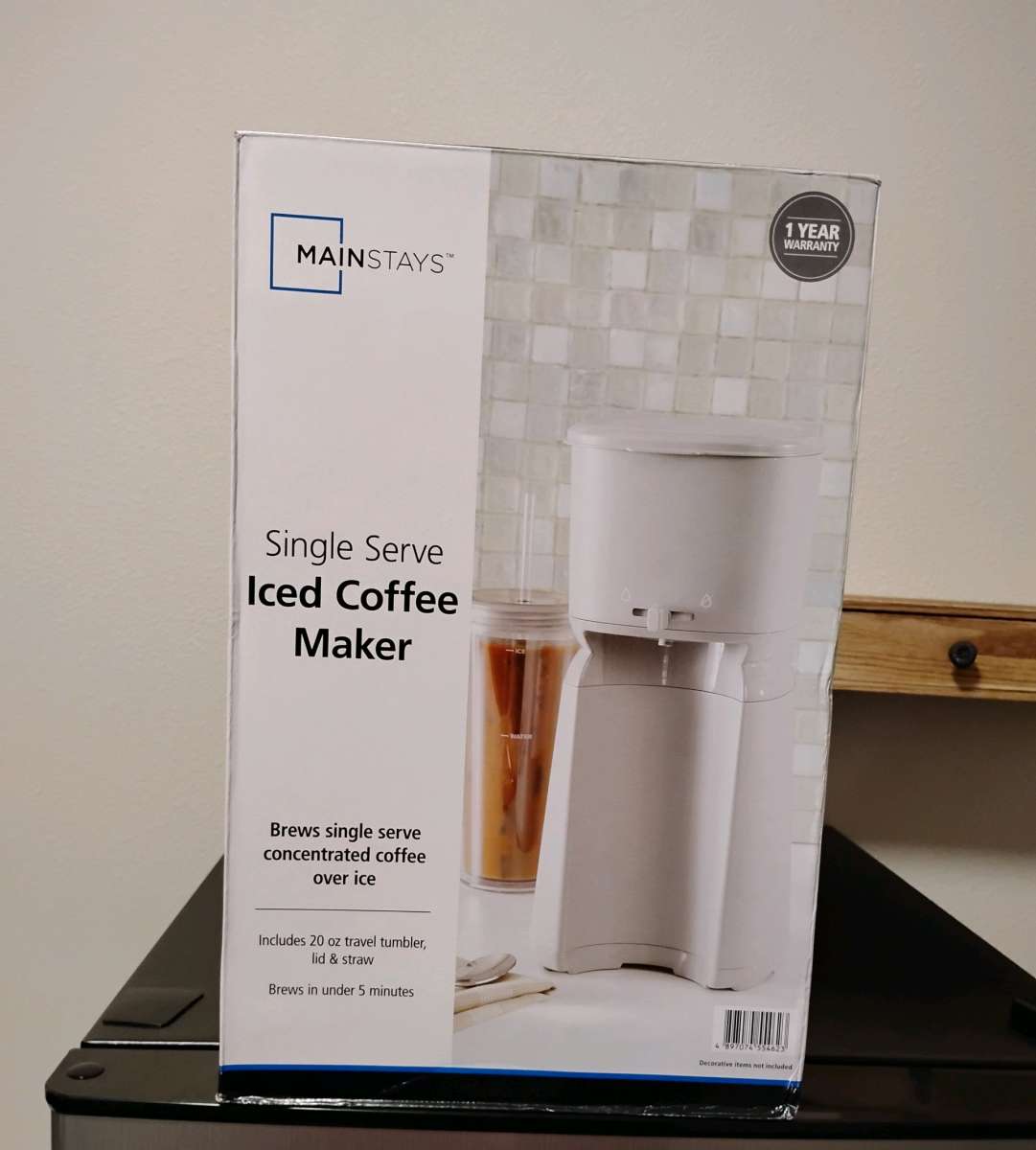 mainstays single serve iced coffee maker