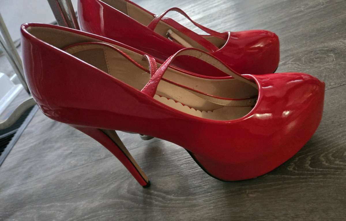 Jessica Rabbit Heels  Size 105 heels and wrap around straps