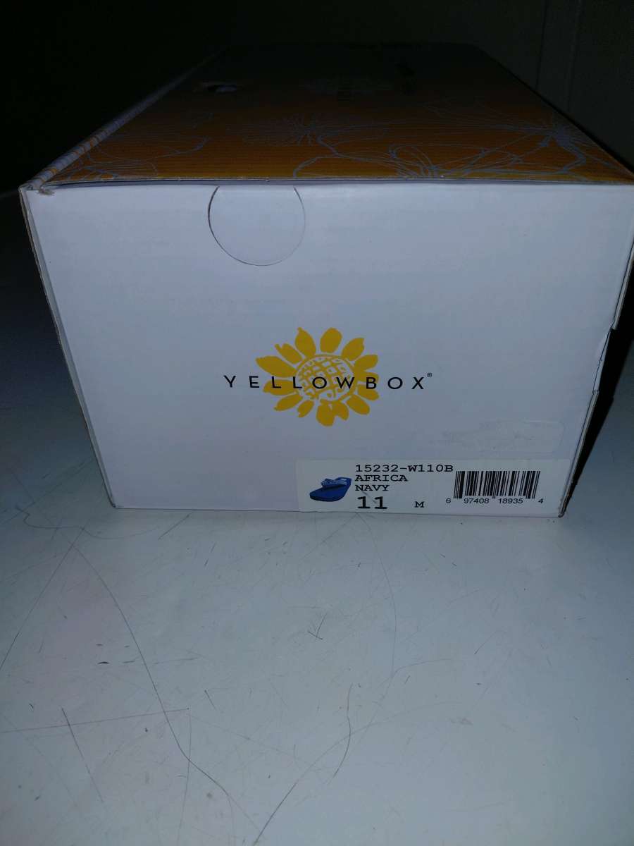 yellow box flip flops