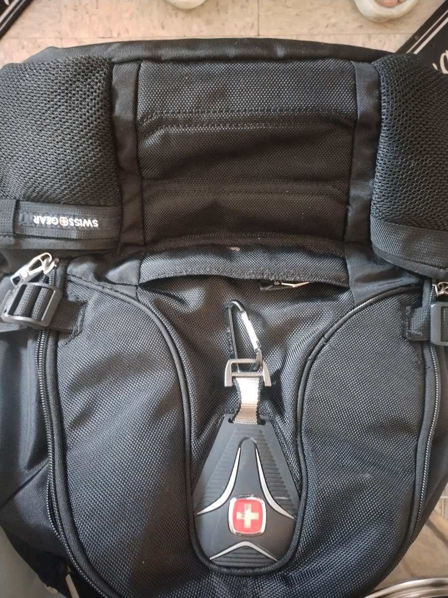 Swiss Gear Black Backpack School Travel Heavy Duty Padded La