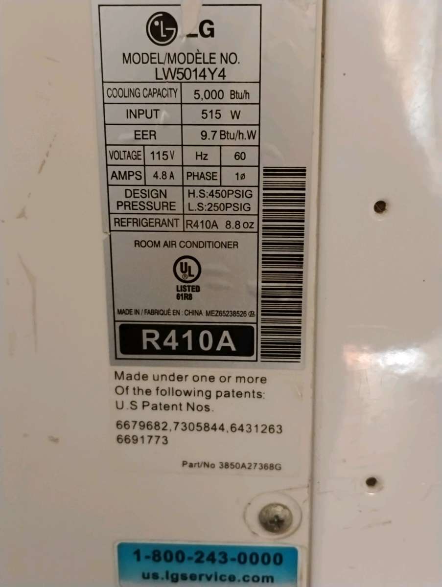 Air conditioniner LG model LW5014Y475 OBO