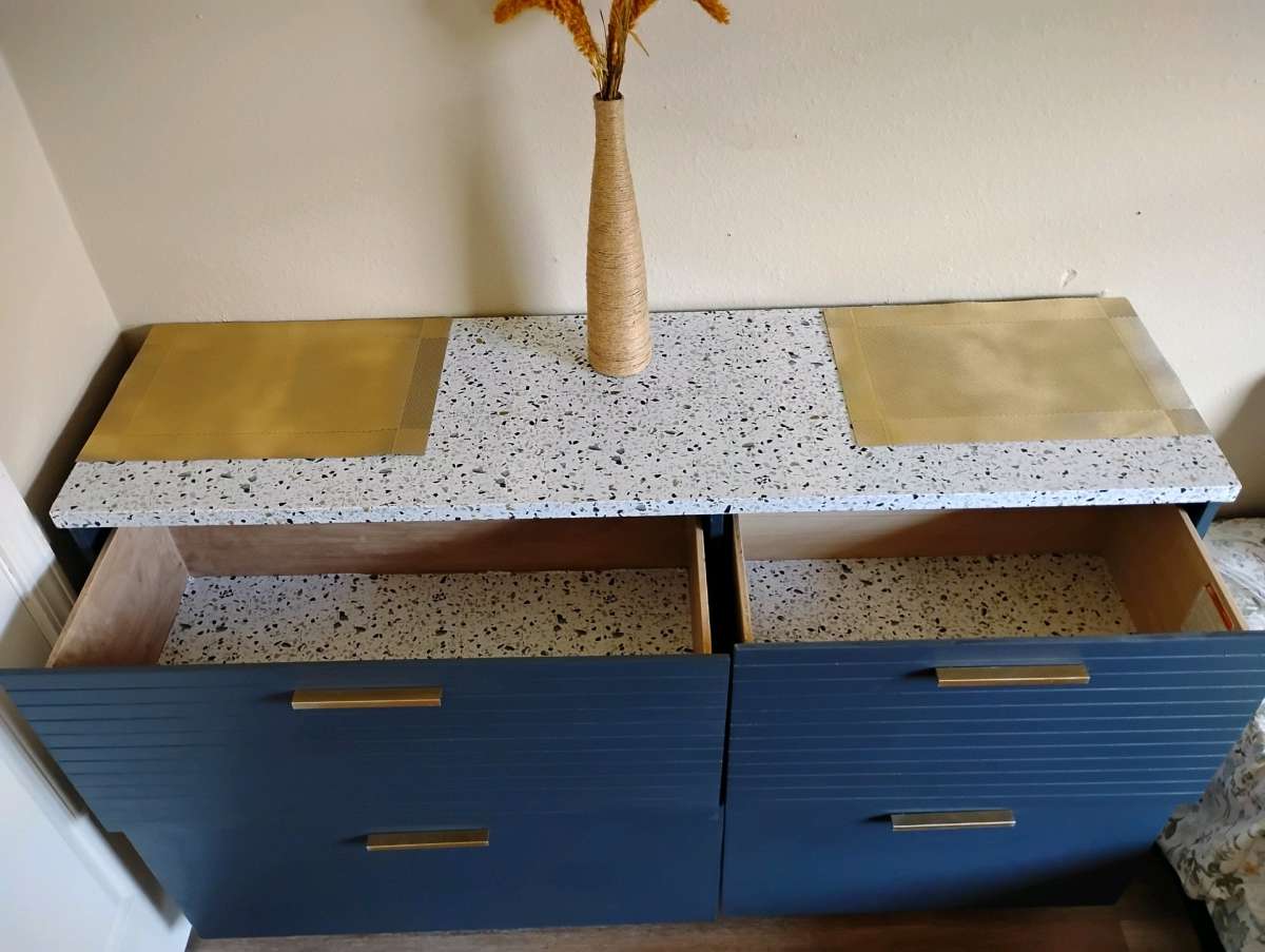 navy blue modern dresser