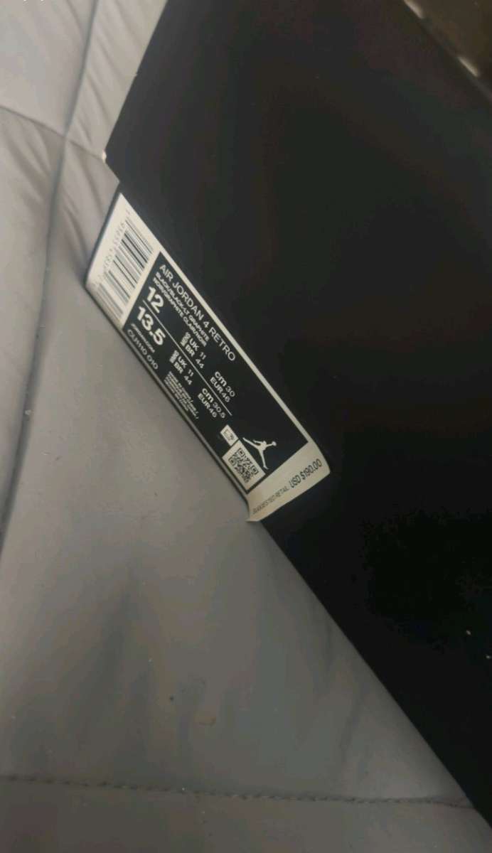 Jordan 4 retro black cats size 12 new
