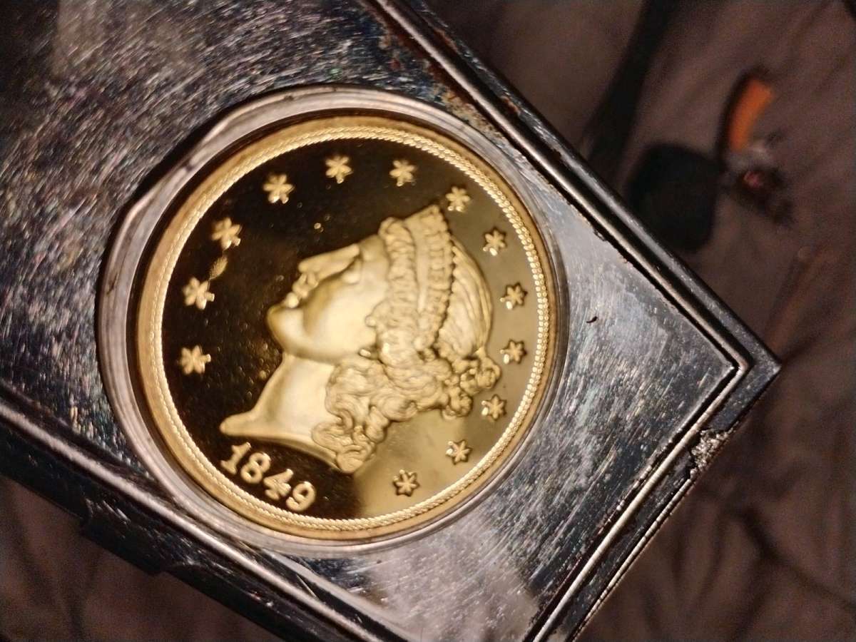 1849 Liberty Head coin gold 20 piece