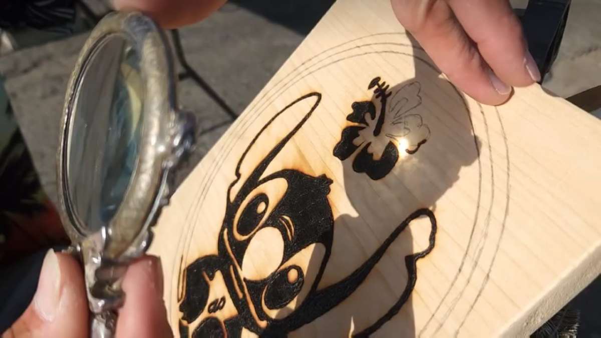 Stitch pyrography