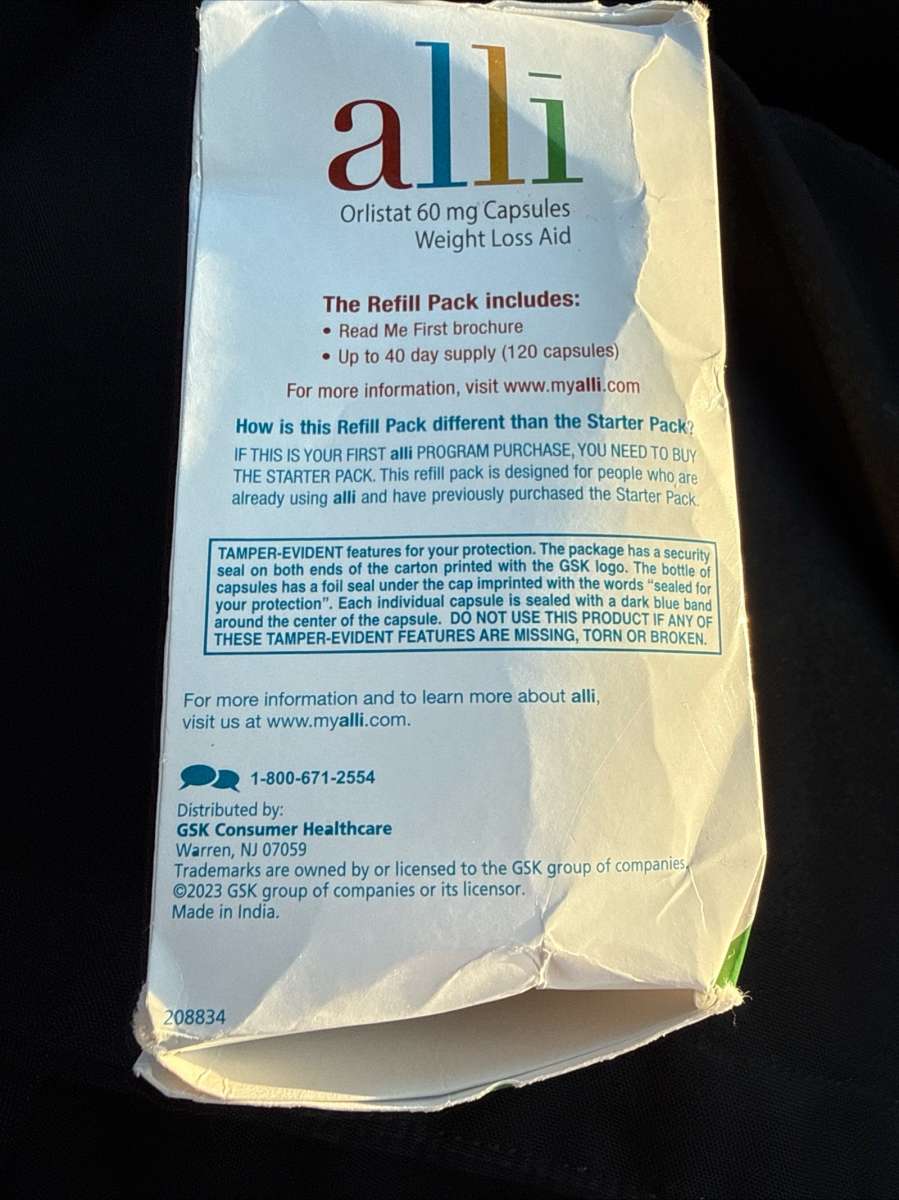 Alli Weight loss capsules pills