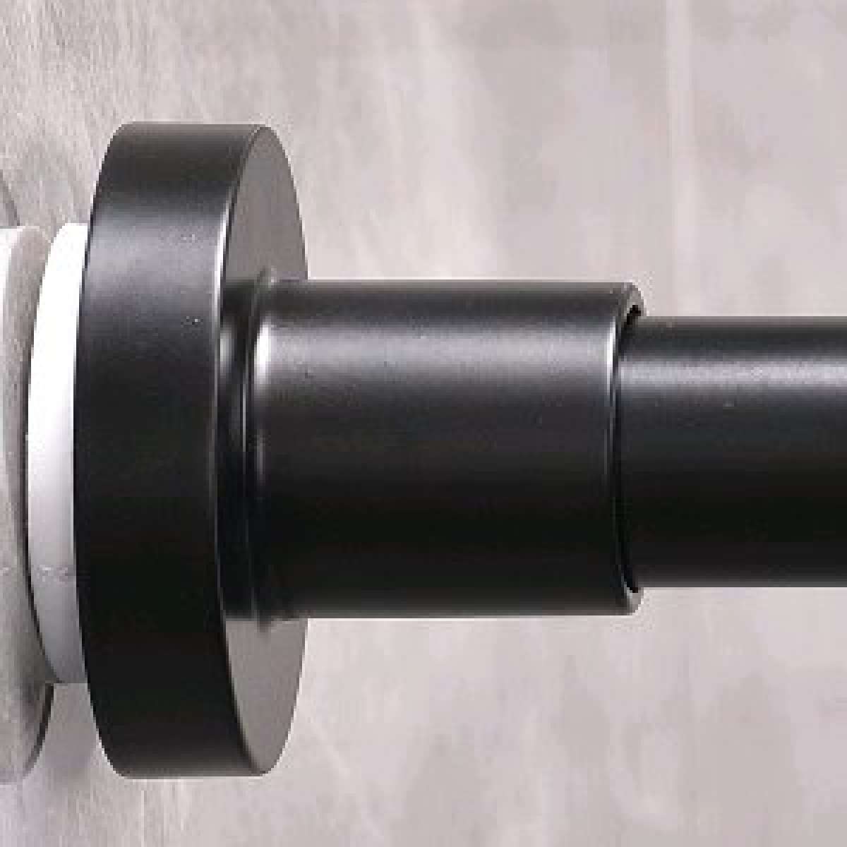 Black shower curtain rod expandable 43 to 75 inches
