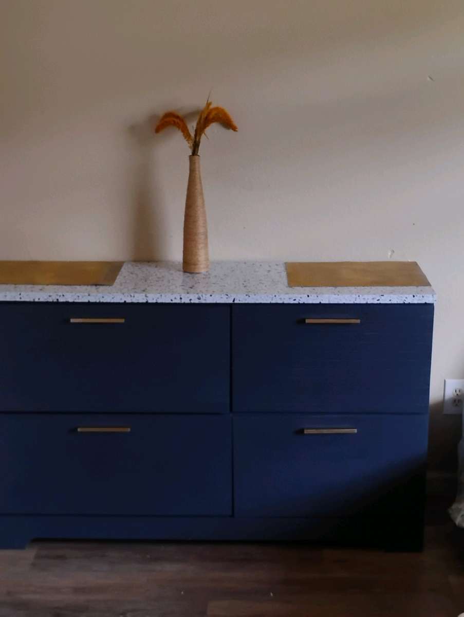 navy blue modern dresser