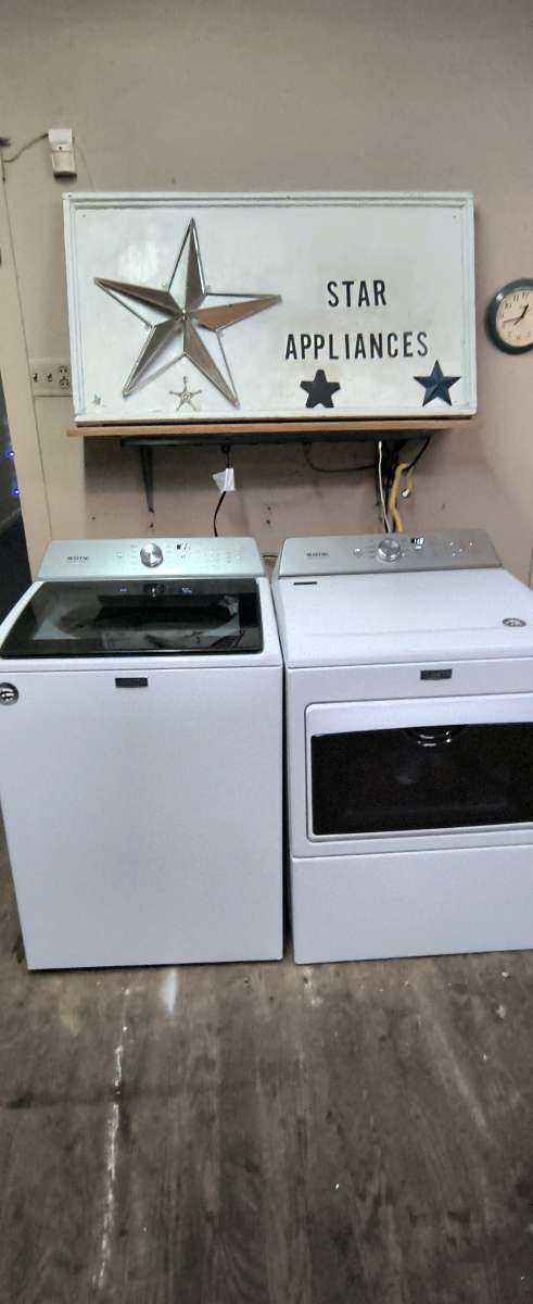 MAYTAG WHITE ELITE TOPLOAD WASHER  ELECTRIC DRYER SET