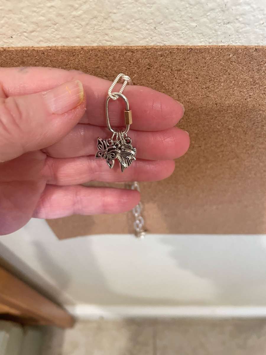 Popular necklace with charm holder and charms