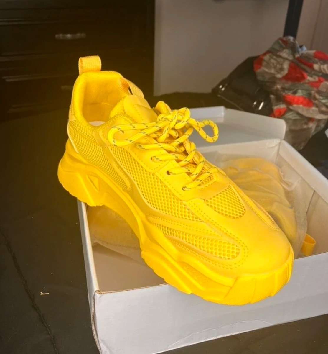 Bright Yellow Sneakers size 7