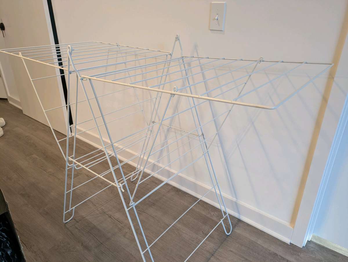 IKEA FROST White Foldable Clothes Drying Rack
