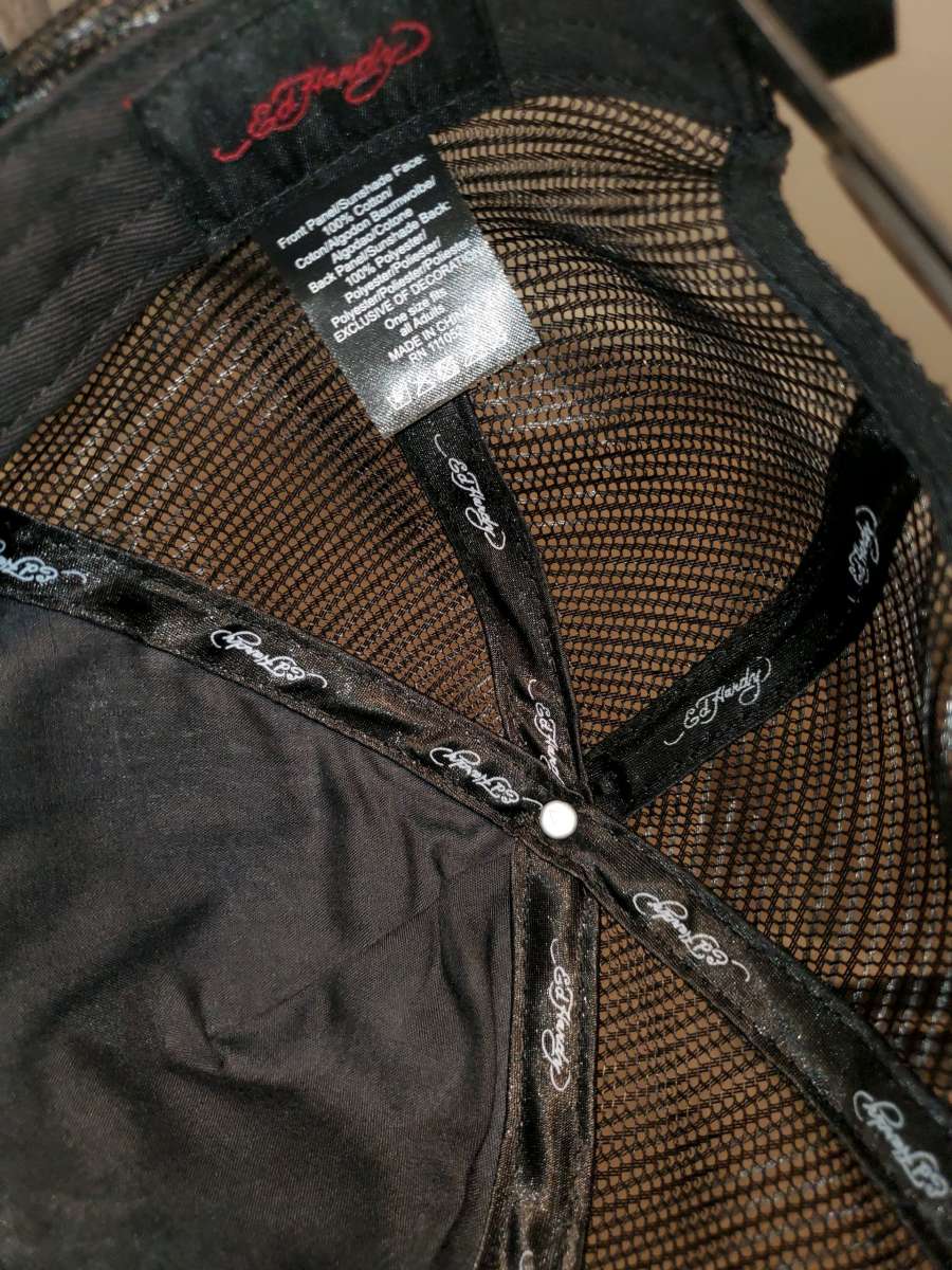 Ed hardy black snapback cap