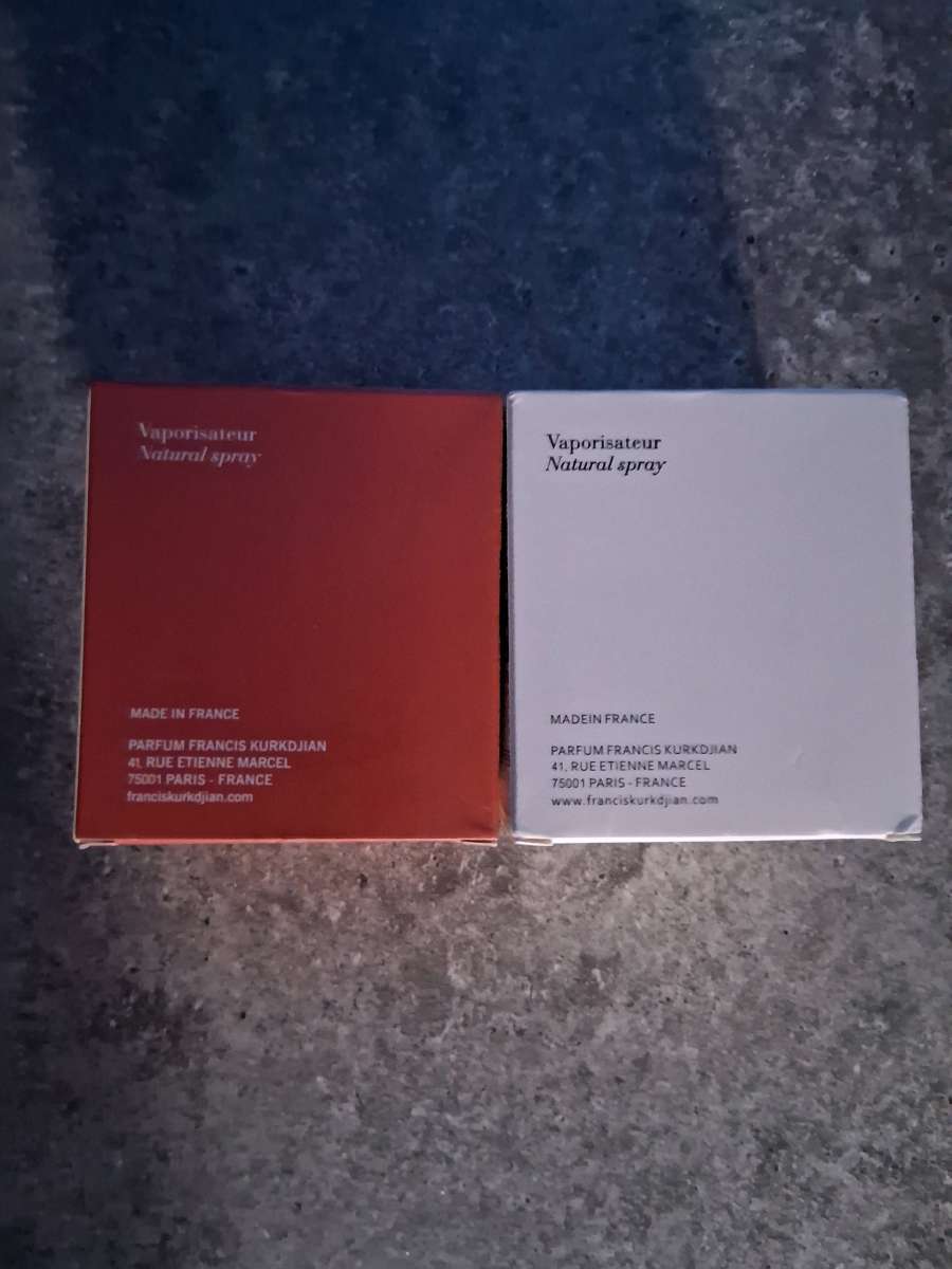 Baccarat Rouge 540 Red bottle and White bottle