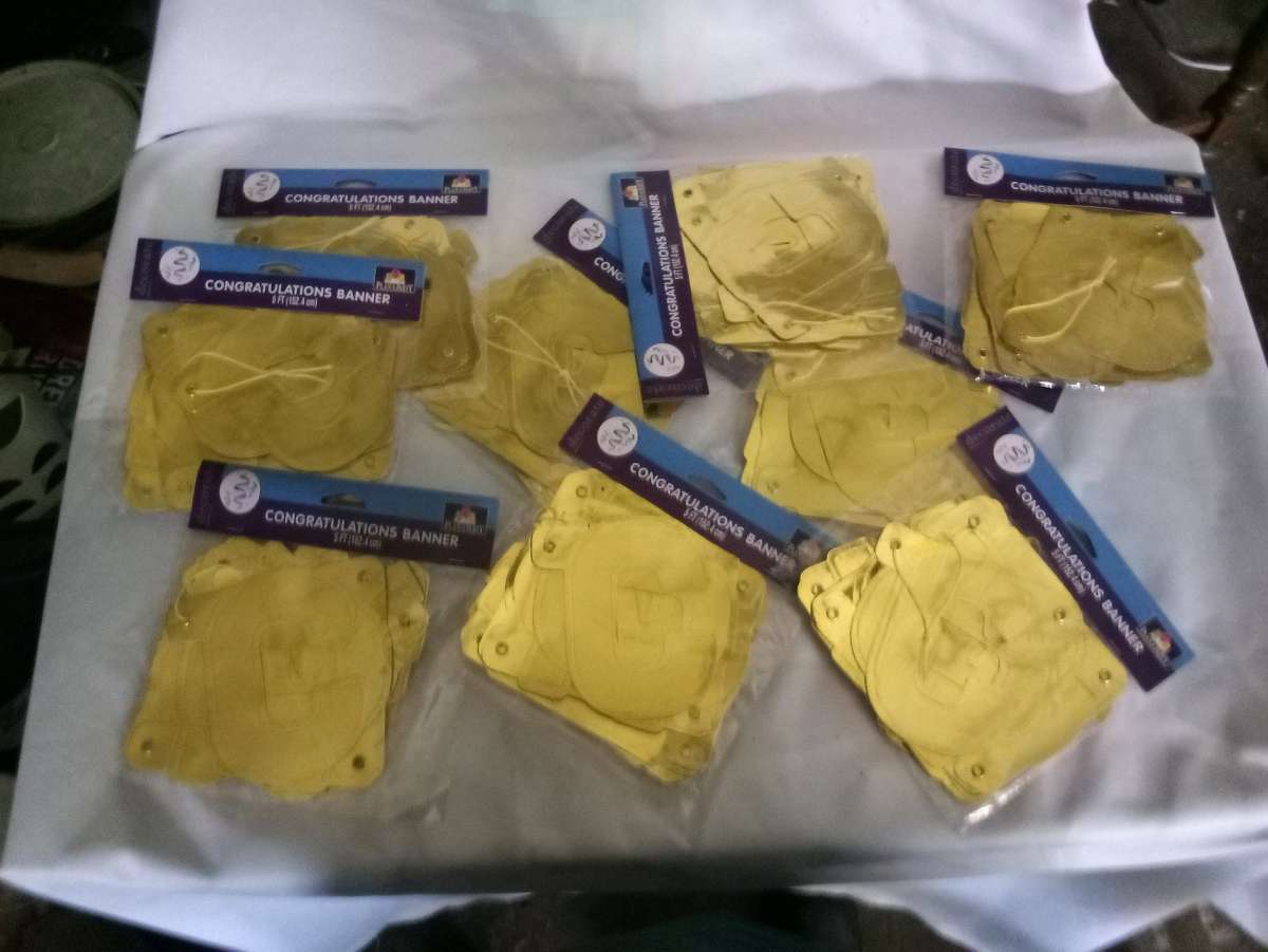 gold congratulations banner x5