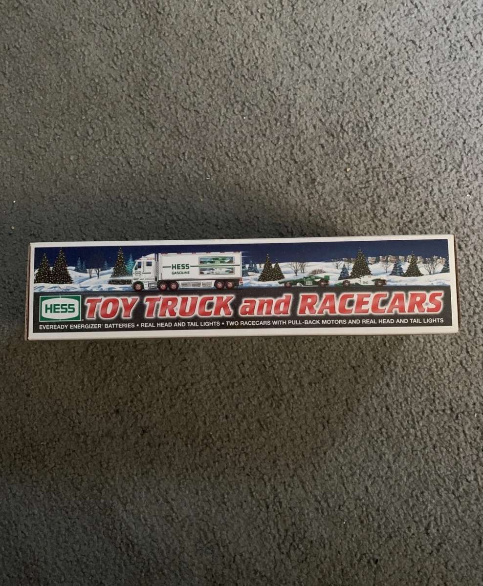 2003 Hess Truck w Pullback RACE CARS openbox see details bel