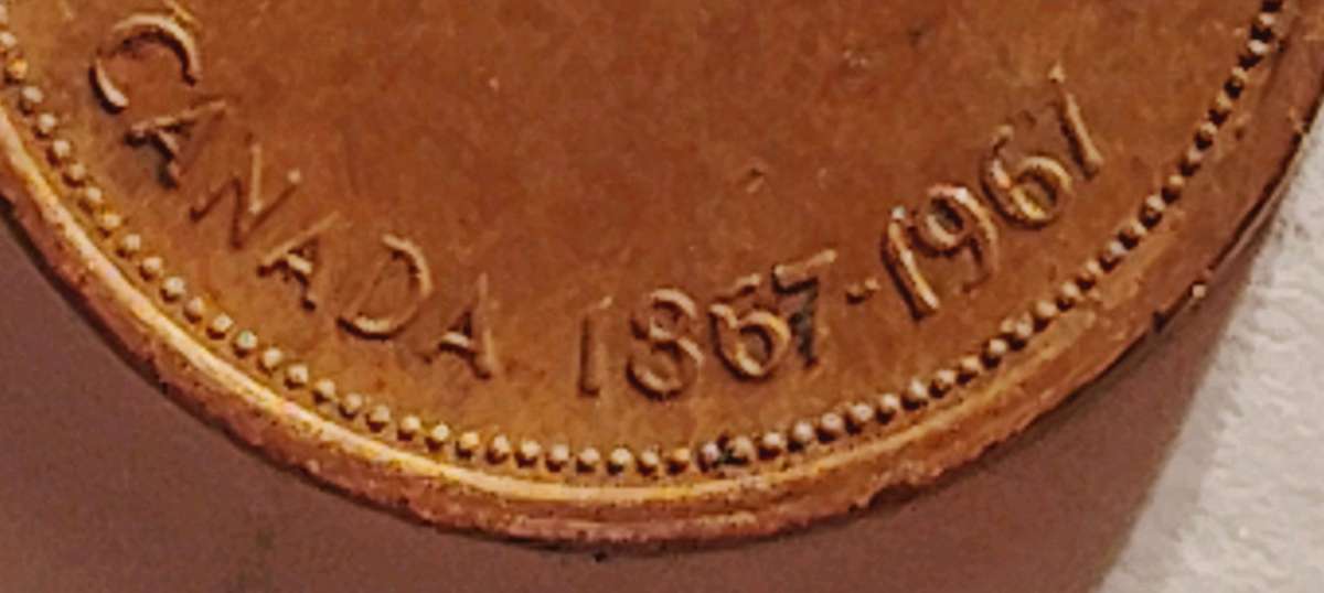 1967 Canada Confederation 100th Anniversary cent w errors