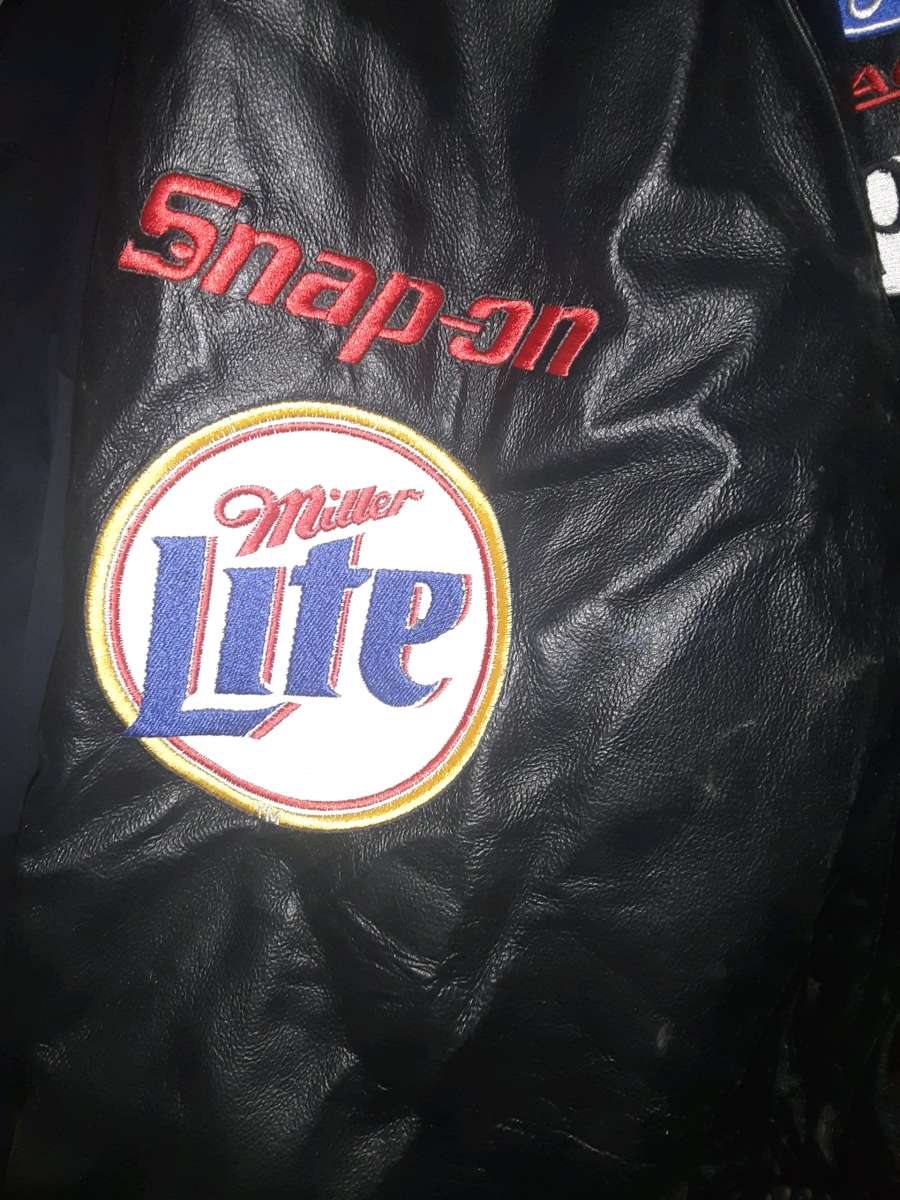 Rusty Wallace heavy leather jacket
