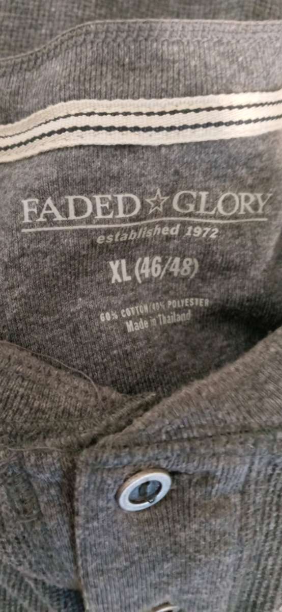 Mens Long Sleeve Waffle Dress Shirt XL