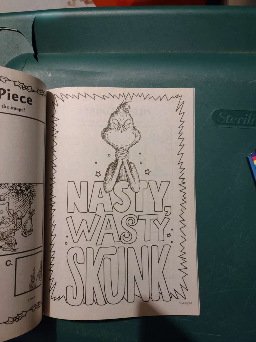 Grinch activity and coloring book
