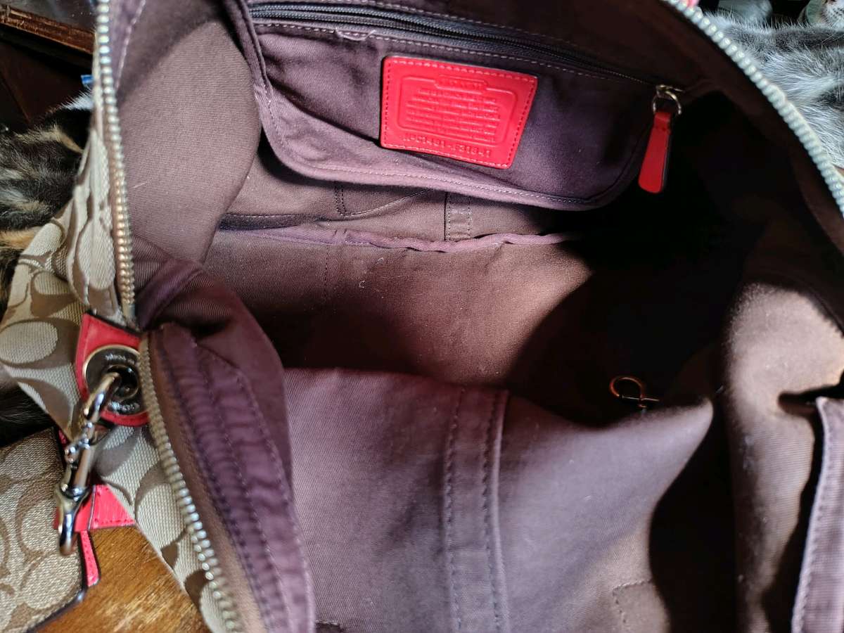 coach purse with checkbook cover