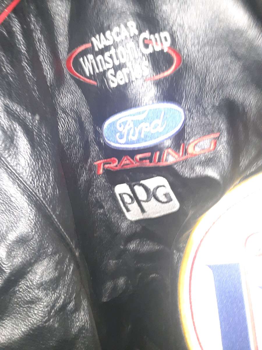 Rusty Wallace heavy leather jacket