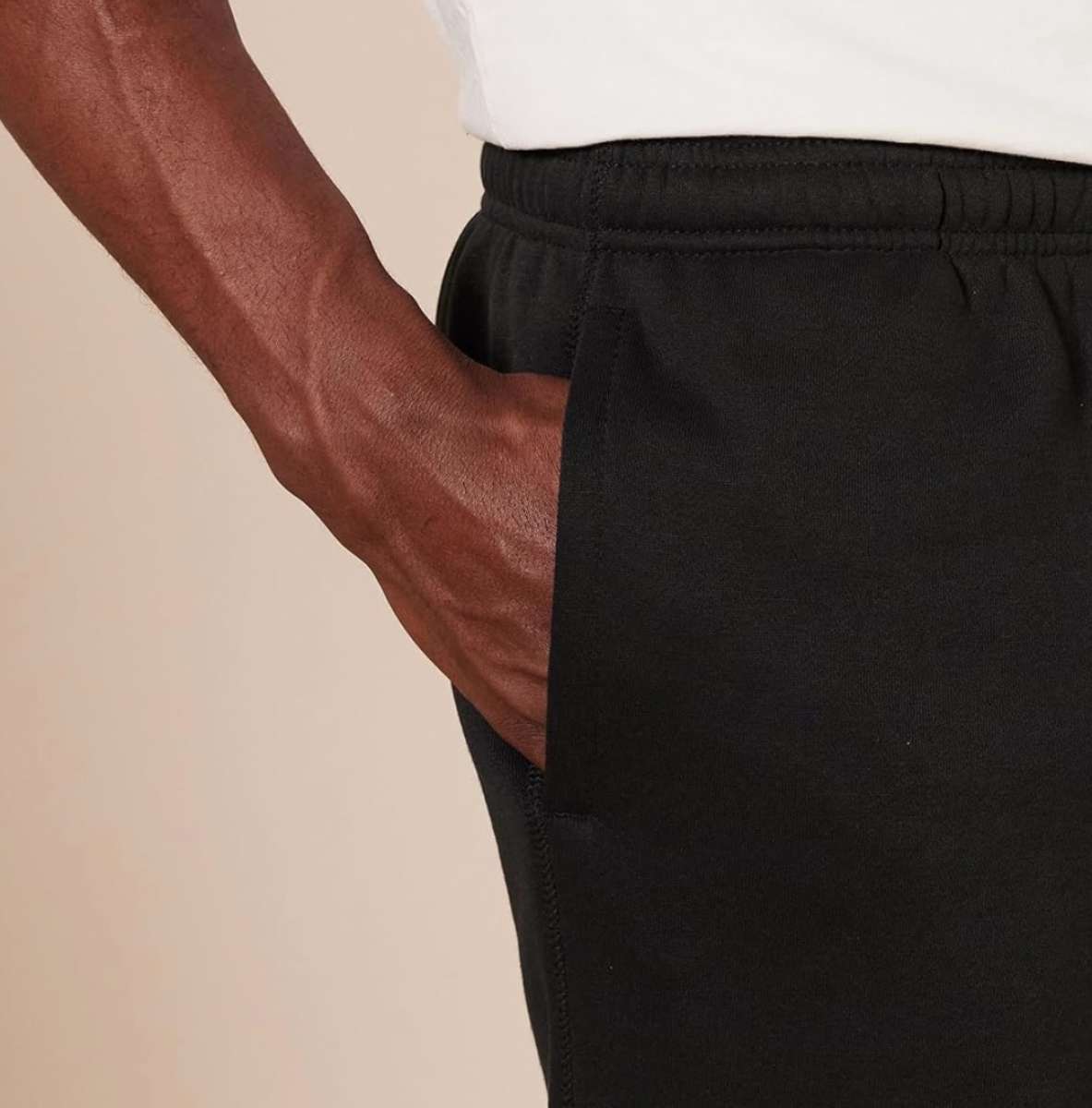 fleece open leg joggers