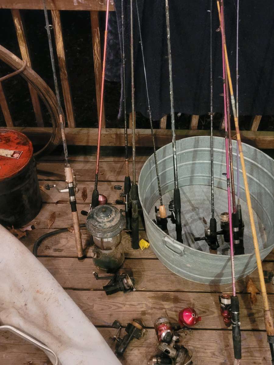 fishing rods and reels