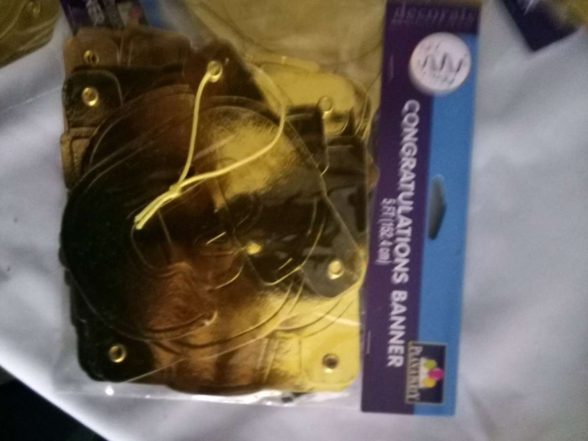 gold congratulations banner x5