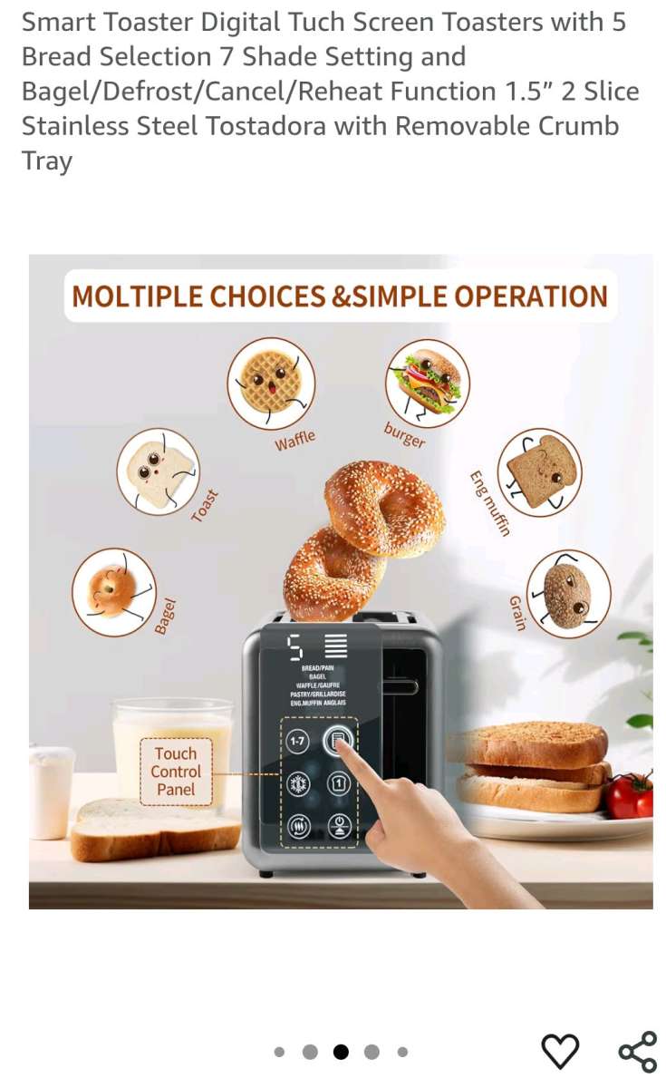 Smart Digital Touchscreen Toaster  New