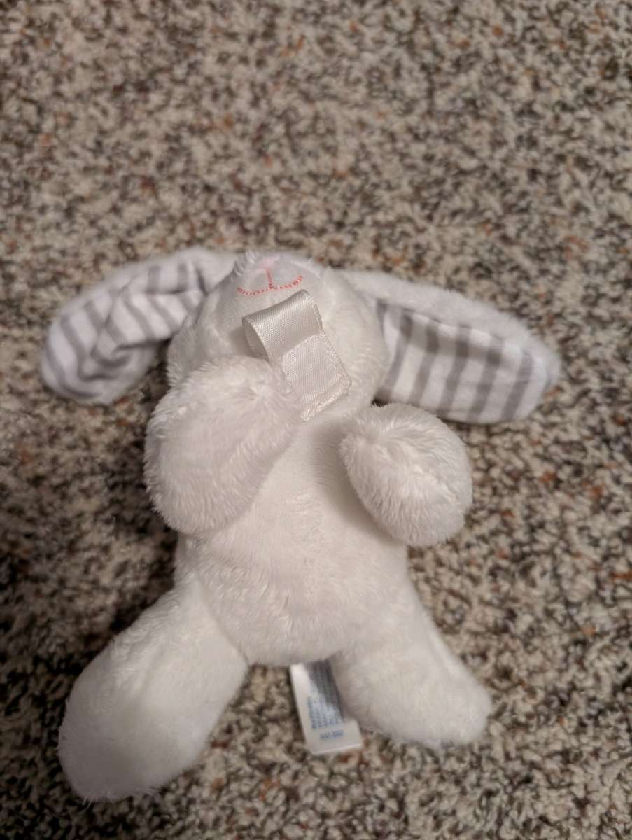 Plush rabbit pacifier holder